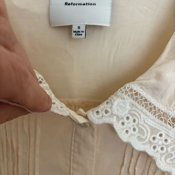 Reformation Striped Long Sleeve Crop Top - Picture 4 of 5